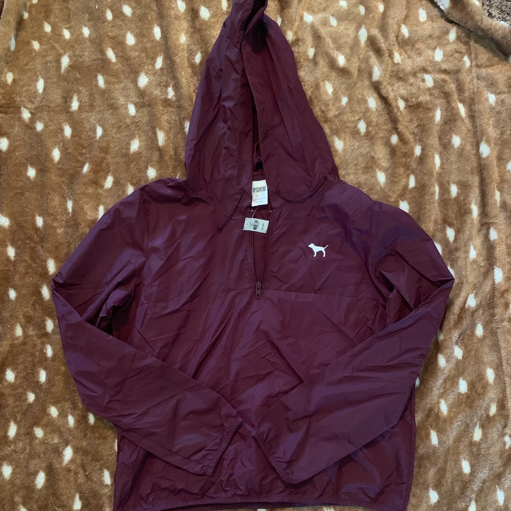 Pink rain jacket